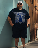 Ensemble de t-shirt grande taille pour hommes avec grand logo de l'Université du Kentucky, costume de style sportif pour hommes